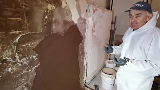 Rinzaffo MGN Roman waterproofing lime plaster application tutorial [upl. by Ecyt]