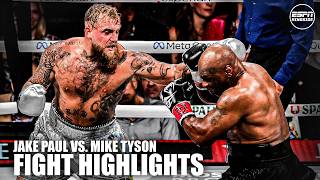 Jake Paul vs Mike Tyson FIGHT HIGHLIGHTS 🥊  ESPN Ringside [upl. by Debera]