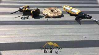 METAL ROOF REPAIR  TARGETED USE OF SEALANTS [upl. by Leonhard]