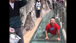 CHINA GLASS BRIDGE CRACK PRANK COMPILATION [upl. by Carrol]