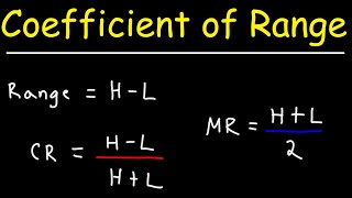 How To Calculate the Range MidRange and Coefficient of Range  Statistics [upl. by Stargell]