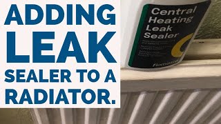 Adding Central Heating Leak Sealer to a Radiator [upl. by Aicatsanna]