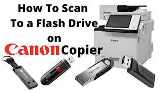 How To Scan To a Flashdrive On Canon Copier [upl. by Yraillih]