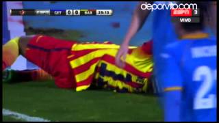 Neymar sufre esguince de tobillo ante el Getafe [upl. by Zorine]