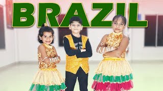 Brazil  Easy steps for kids  Zumba  Party Dance [upl. by Puri]