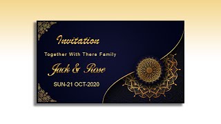 Invitation Card Design in Photoshop cc Tutorial [upl. by Yerot]