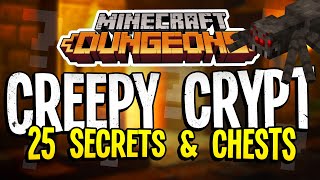 CREEPY CRYPT ALL 25 Secrets amp Chests  Minecraft Dungeons Secrets [upl. by Peri172]