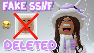 THE FAKE SSHF GOT DELETED 😭😭 [upl. by Leyameg]