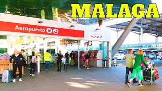 Malaga Airport  Aeropuerto Málaga AGP Costa del Sol Walking Tour Spain 4K [upl. by Dnalwor]