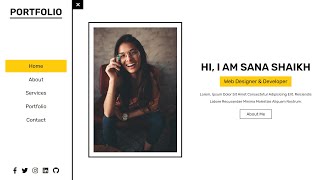 Complete Responsive Personal Portfolio Website Design Using HTML  CSS  JavaScript  PHP  MySQL [upl. by Tehc961]