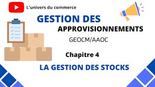 Chapitre 4 La gestion des stocks FIFO LIFO CMUPCadencier de commande la méthode 2080 et ABC [upl. by Salokin]