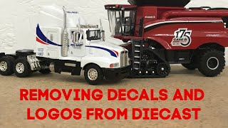 How to remove decals and logos from diecast [upl. by Nide]