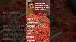 How to make Bolognese Sauce Italian Recipe  tony chef [upl. by Maurilla]