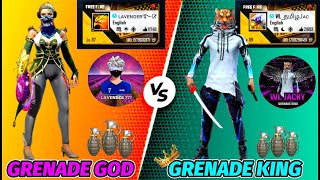 WHO IS BEST GRENADE PLAYER  LAVENDER 777 VS WL JACKY  WL JACKY  BEST GRENADE PLAYER FREE FIRE [upl. by Patric434]