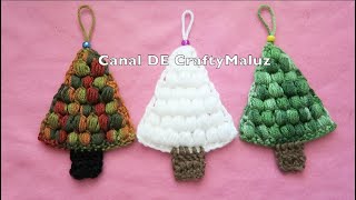 CROCHET TUTORIAL🌲 Árbol de Navidad a crochet muy fácil adornos navideños crochet Christmas Tree🌲 [upl. by Ahsemaj589]