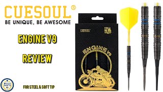 Cuesoul Engine V9 with gem stone and ROST T19 Carbon Flights Review [upl. by Sukhum]