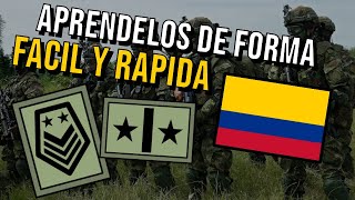 Grados del Ejercito Nacional de Colombia Explicado [upl. by Adialeda]