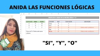 Cómo usar FUNCIONES LÓGICAS ANIDADAS SI Y O [upl. by Marline]