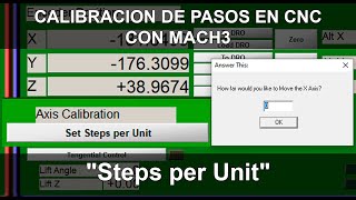 Calibración de Pasos en CNC con Mach3  quotSteps per Unitquot [upl. by Htebaras]