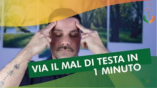 VIA IL MAL DI TESTA IN 1 MINUTO [upl. by Harak19]