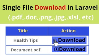 How to Download Single File in Laravel [upl. by Granger422]