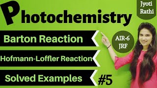 Barton ReactionHofmann loffler Freytag reactionMechanismSolved examplesCSIRNETGATE chemistry [upl. by Cj]