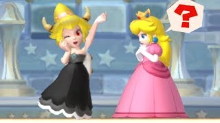 New Super Mario Bros U Deluxe  Bowsette wants to rescue Peach [upl. by Aihsat]