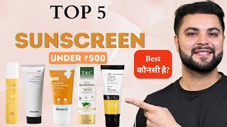 Top 5 Sunscreen Under ₹500 To Remove Pigmentation amp Sun Tan [upl. by Atsirhc]