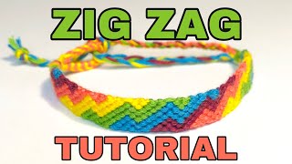 ZigZag Friendship Bracelet Tutorial  Alexs Innovations [upl. by Nibur215]