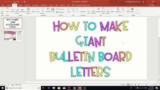 How to Make Giant Bulletin Board Letters [upl. by Anaibib]