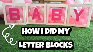 HOW TO MAKE LETTER BOXES  DIY LETTER BLOCKS [upl. by Settera]