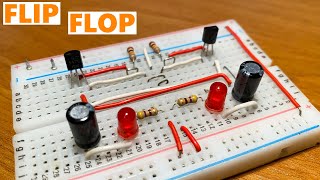 FLIPFLOP Circuit with Transistor BC547 Breadboard Rail Road Light [upl. by Nyladgam]