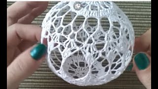 tutorial crochet navidad 2020 adornos bola 1subtitles several lenguage [upl. by Peregrine]