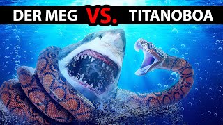 Megalodon VS die größte Schlange der Welt — WER GEWINNT [upl. by Adnuhs337]