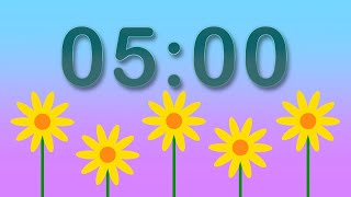 5 Minute Spring Timer Growing Flowers Visual Timer [upl. by Aibos85]