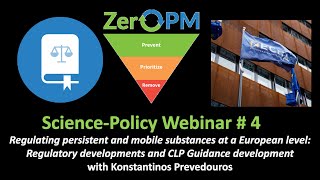 SciencePolicy Webinar 4 Regulating persistent and mobile substances at a European level [upl. by Ennayehc]