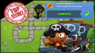 BTD6 Secret Achievement Big Towers Chunky Monkeys No Hero [upl. by Eecart]