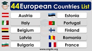 European countries List of 44 European countries With their flags [upl. by Edya847]