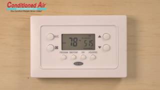 How to Program Carrier Thermostat  Conditioned Air [upl. by Yentrac578]