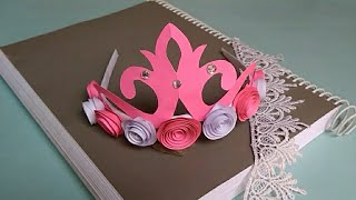 paper crowneasy amp beautiful tiara tutorial  how to make princess crown at home  paper tiara craft [upl. by Murielle]