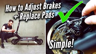 How To Adjust Your Electric Scooter Brakes Replace Brake Pads  Nanrobot [upl. by Anauqcaj]