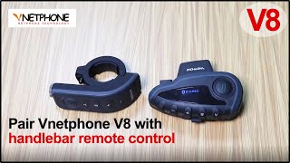 VNETPHONE V8  Pair V8 with handlebar remote control [upl. by Verile375]