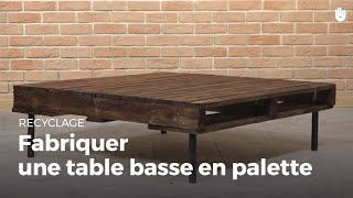 Fabriquer une table basse en palette  Recycler [upl. by Va]