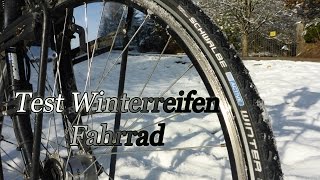 Test Winterreifen Fahrrad [upl. by Nageet]