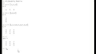 Octave Tutorial  Constructing Matrices [upl. by Fabriane761]