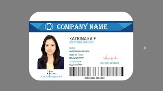 ID Card Design In MS Word  Create Employees Identity Card in Microsoft Word [upl. by Sonni]