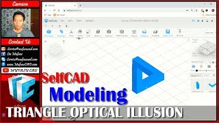 SelfCAD 3D Triangle Optical Illusion Modeling Tutorial For Beginner [upl. by Susie]