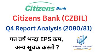 Citizens Bank CZBIL Forth 4th Quarter report Analysis 208081 [upl. by Pussej917]