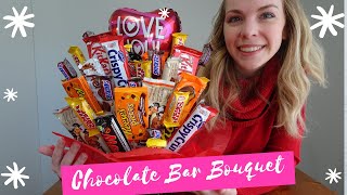 HOW TO MAKE A CANDY BAR BOUQUET  Easy DIY Gift Idea [upl. by Ahsaya455]