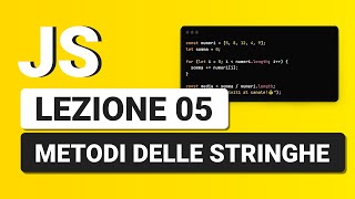 Javascript Tutorial Italiano 05  I metodi delle Stringhe [upl. by Maynard]